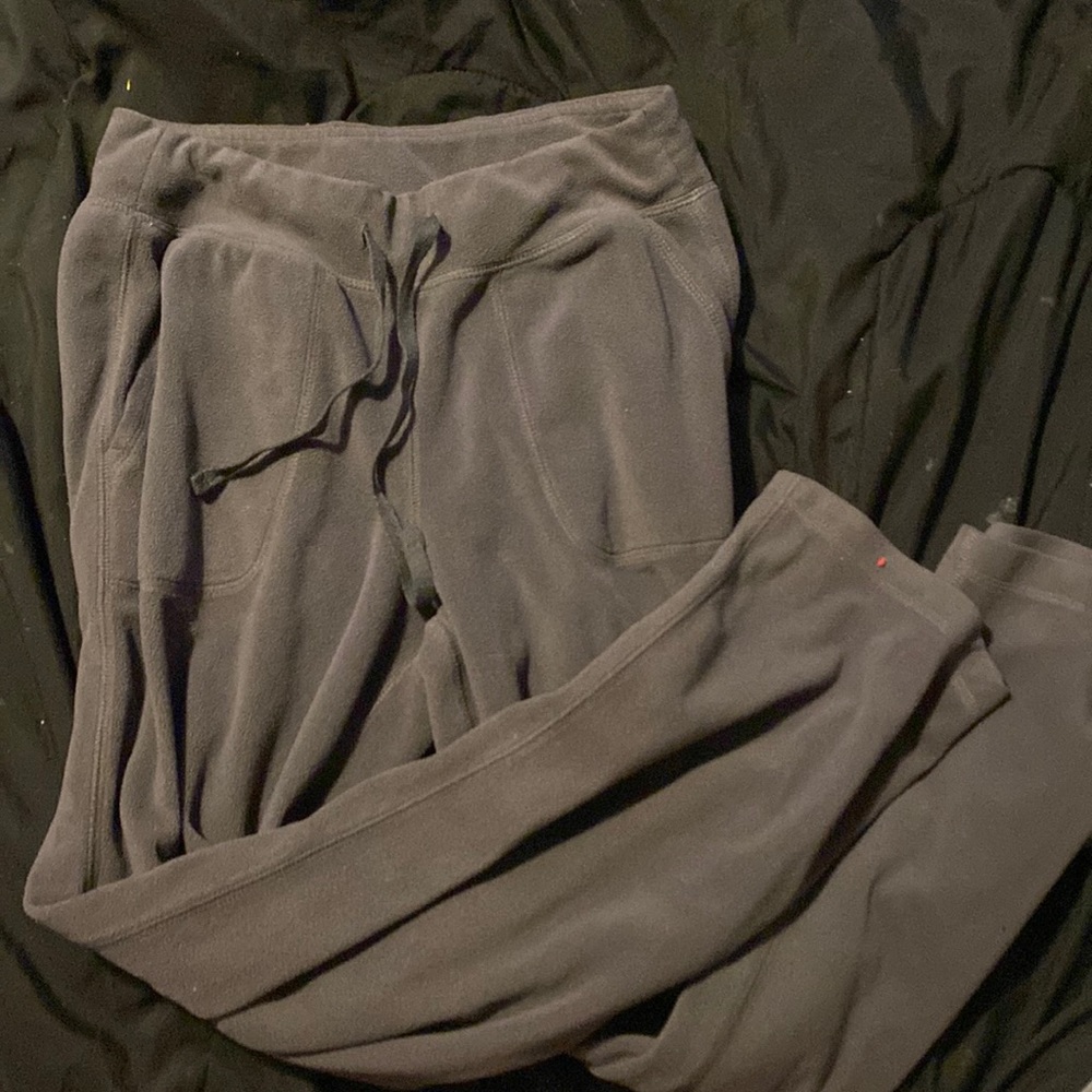 Gray fleece pajama pants!